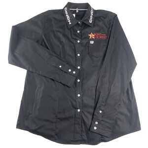 Cinch® Ladies Black  2XL Button-Down Embroidered‎ Cotton Cowgirl Western NWT